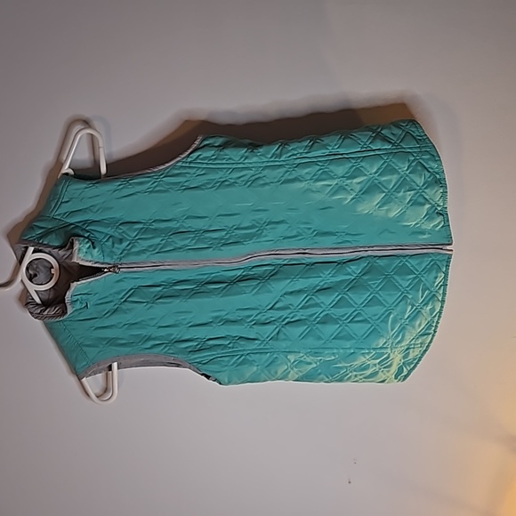 Old Navy Teal and Gray Reversable Vest Medium - Picture 4 of 14